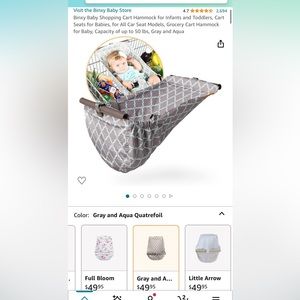 Binxy baby shopping cart wonderfold hammock